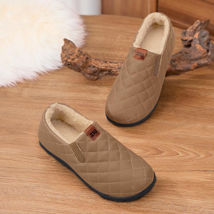 老北京棉鞋女冬季加绒锁温保暖新中式豆豆棉鞋防水软底休闲妈妈鞋