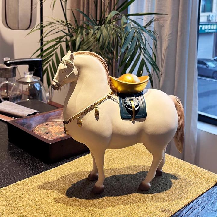 马上有钱招财摆件客厅酒柜轻奢高档办公室玄关装饰品乔迁开业礼物