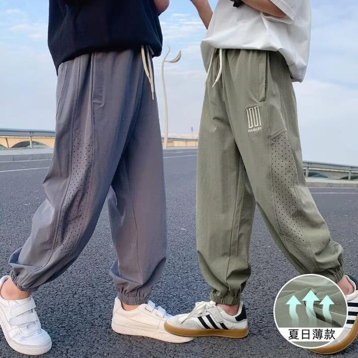 男童防蚊裤夏季薄款2025新款男孩童装儿童夏装裤子大童速干运动裤
