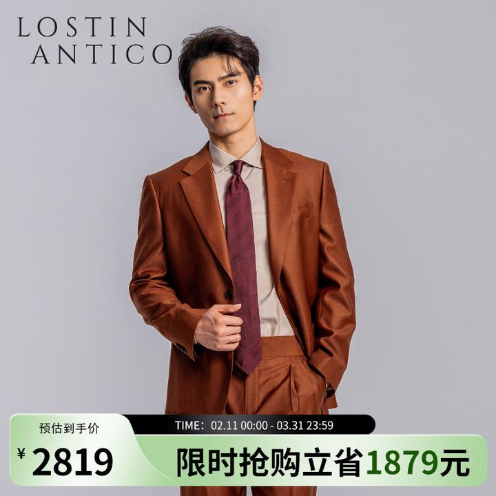 南意风复古高级感单排扣商务休闲正装轻奢西服外套男西装意式套装