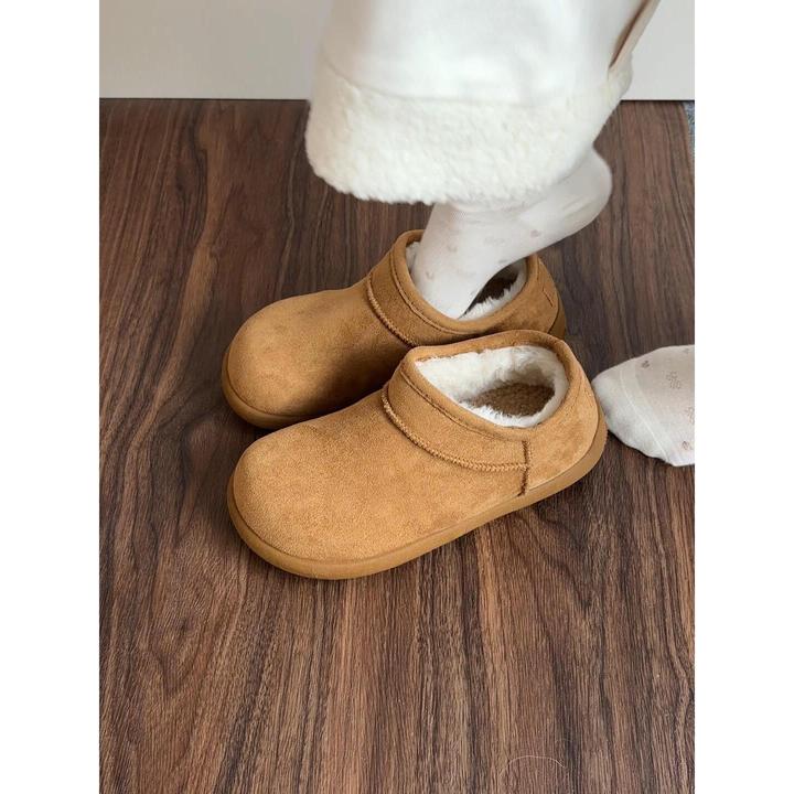 啄木鸟厚底小土豆桑坡雪地靴女冬季加绒保暖短靴毛毛加厚勃肯棉鞋