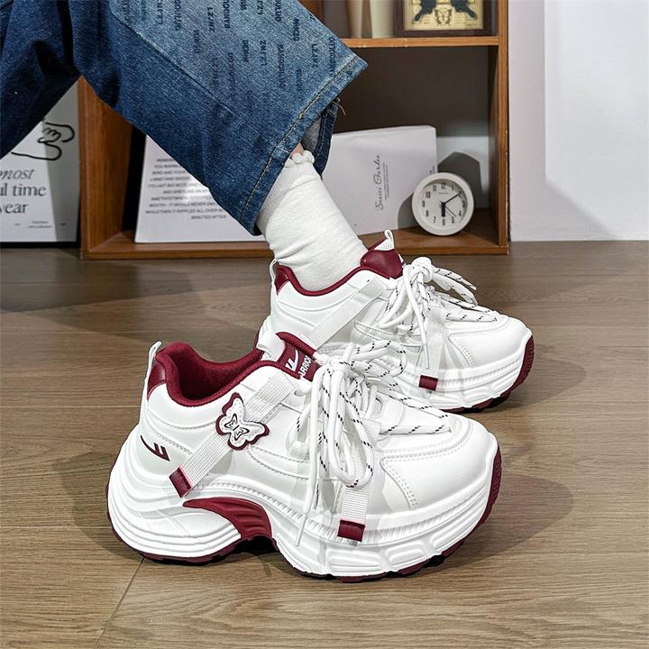 Warrior/回力女鞋蝴蝶老爹鞋女款新款透气休闲鞋配裙子百搭运动鞋