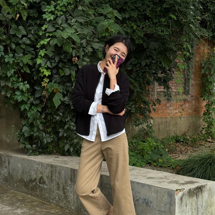 LANGQING 军绿色九分阔腿裤女款秋装工装休闲直筒裤43625/44008#