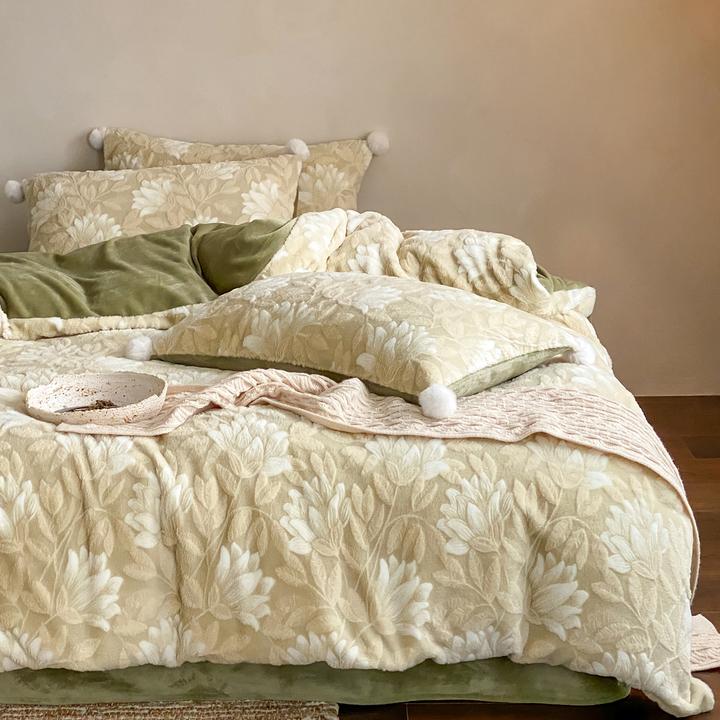 高克重更保暖~！秋冬季牛奶绒四件套兔毛绒加厚保暖防静电床品