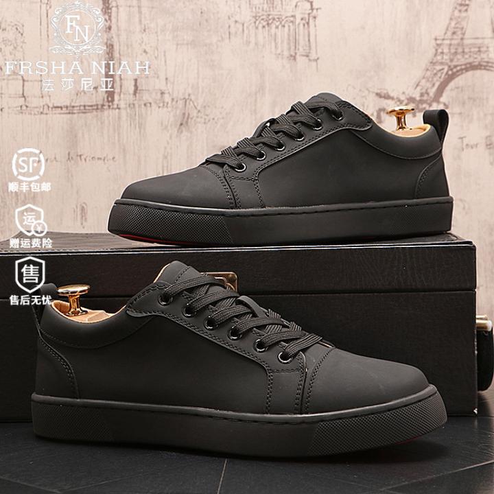 法莎尼亚休闲板鞋网红潮牌百搭男鞋韩版低帮软底舒适男士百搭鞋子