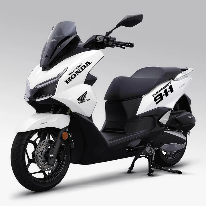 适用五羊本田NWT150贴纸摩托车头拉花防水翅膀版画反光改装饰