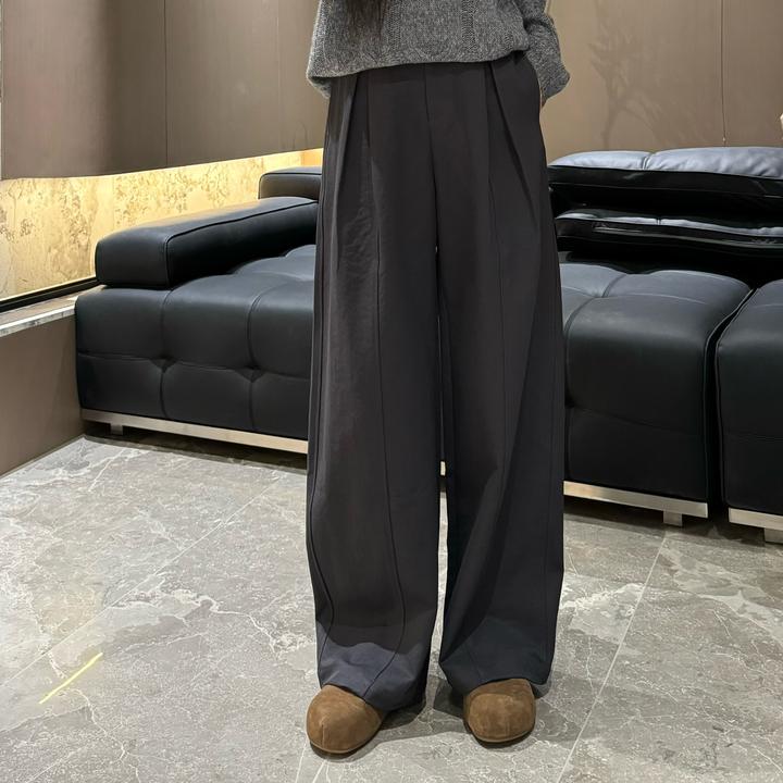 宿慕SUMU女士显瘦遮肉阔腿裤9-18秋季2025新款时尚百搭休闲裤5289