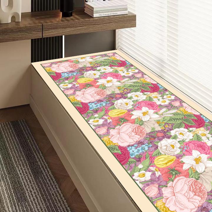 春日花语-金钻绒材质50*160cm阳台飘窗隔凉垫子