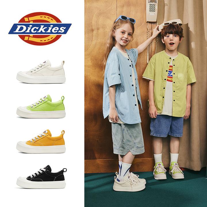 Dickies儿童秋冬时尚百搭耐磨透气潮流板鞋小童防滑休闲运动板鞋