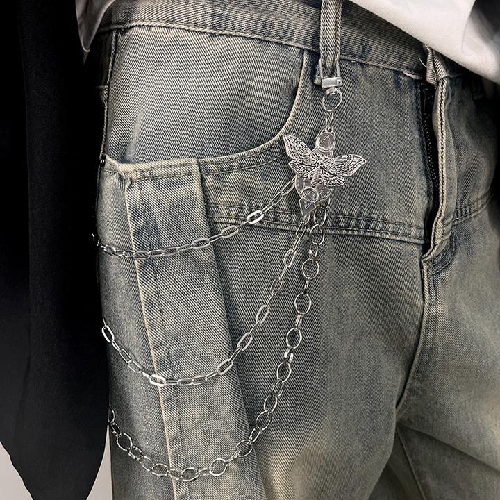 裤链新款裤子装饰挂链条朋克链子腰带男女挂配饰街头腰链嘻哈皮带
