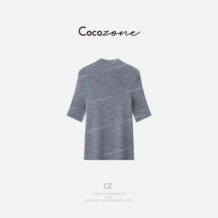 COCO ZONE刘一一 【100绵羊毛】高领简约打底羊毛杉 CD2A2006