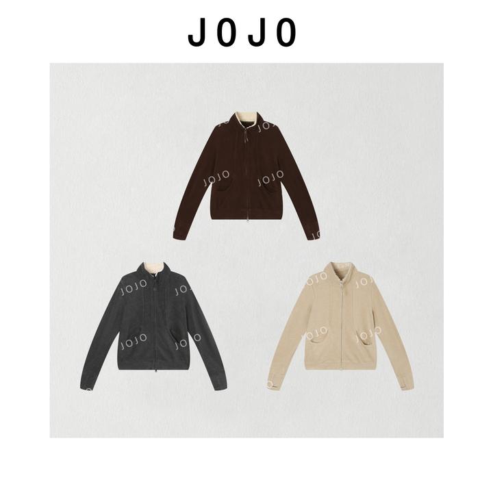 玖了个玖 2025冬款 极简百搭立体剪裁半高领双拉链卫衣2511C7758