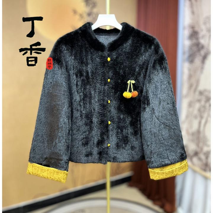 人造皮草 618高端立领女宽松皮毛外套女