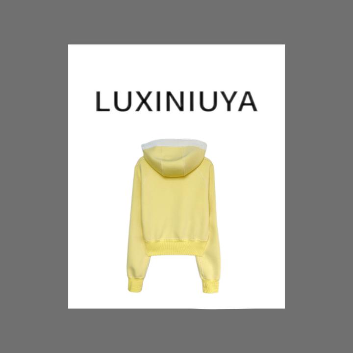 【LUXINIUYA】经典新疆长绒棉时尚休闲卫衣#QDS328