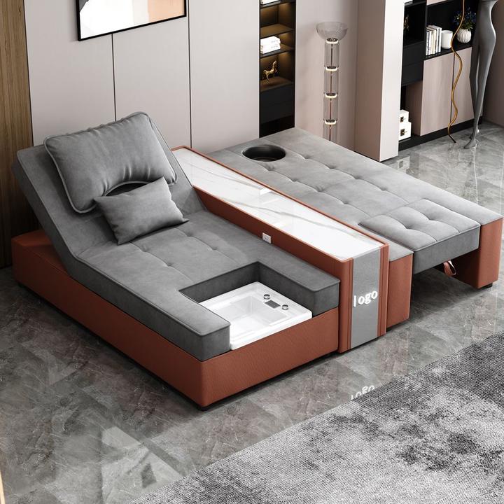 足浴洗脚按摩一体床电动按摩采耳SPA床洗浴大厅足浴沙发