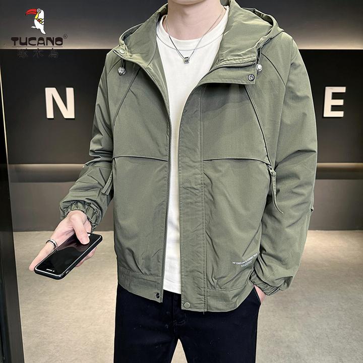 TUCANO/啄木鳥2025秋季新款连帽工装夹克百搭休闲男外套档次帅气