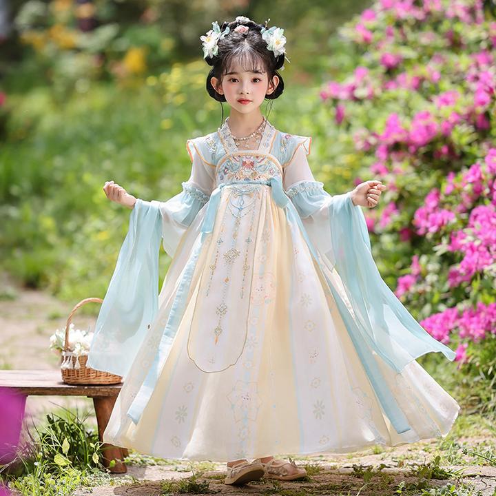 汉服女童2025新款夏装儿童古风服装女孩超仙裙国风古装公主风中秋