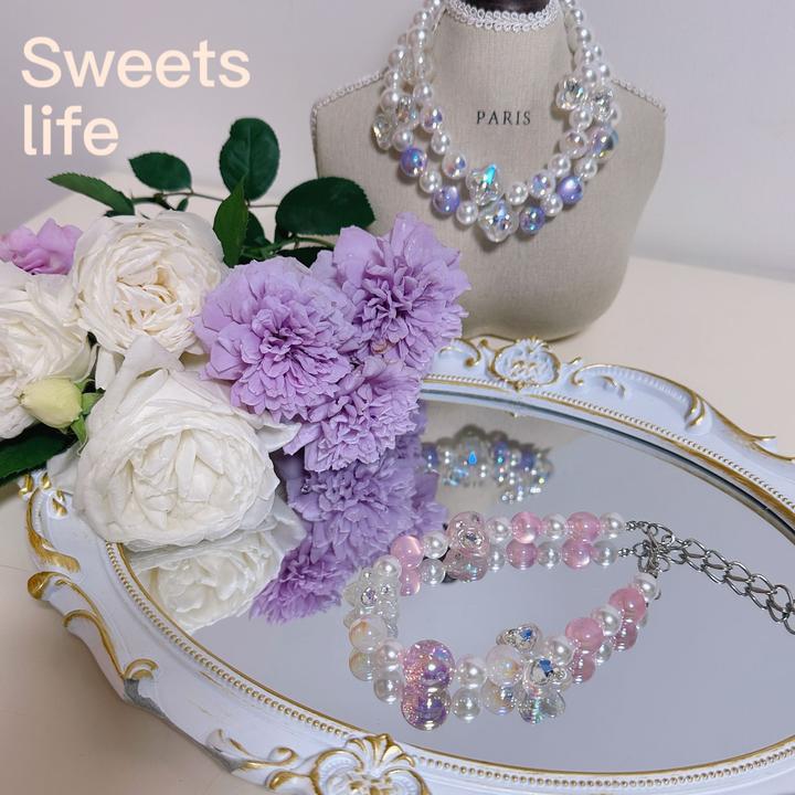 Sweets life星钻公主宠物项链约克夏马尔济斯猫咪狗狗项圈小型犬