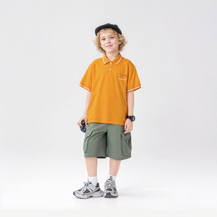 夏季韩版新款男童短袖 中大童棉质POLO短袖衫儿童翻领上衣T恤