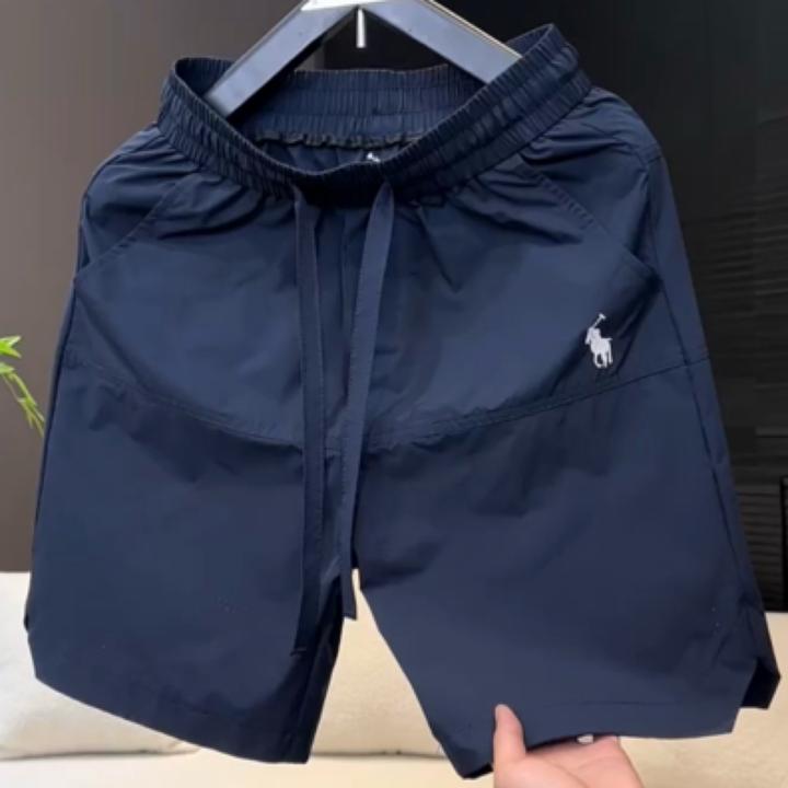 打孔速干运动短裤男款2025夏季新款欧货男士休闲五分裤宽松沙滩裤