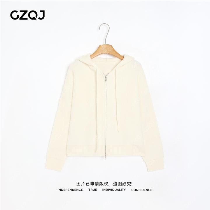 老琴私服【慵懒假日】琥珀流光风白月光连帽抽绳风外套女冬 98093