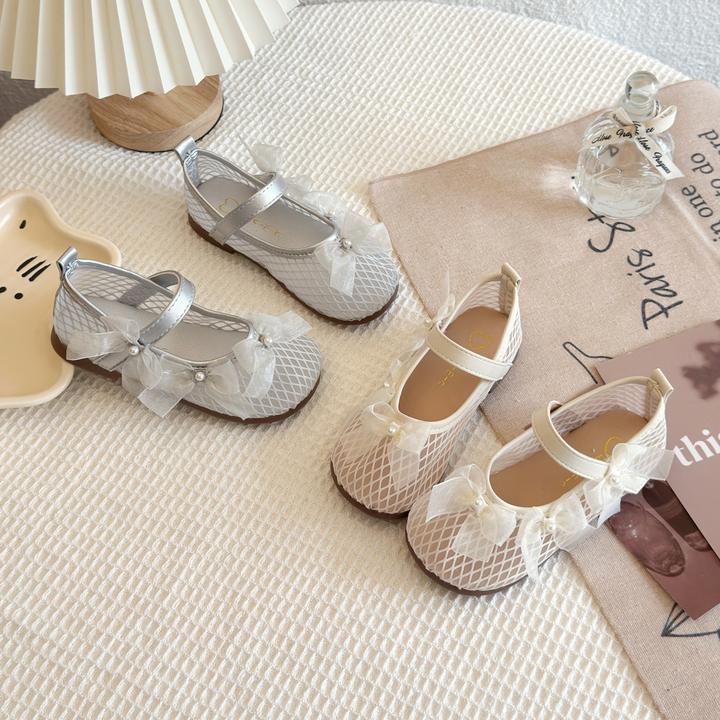儿童软底防滑公主鞋2025夏季新款中小童网纱透气潮款时尚女童单鞋