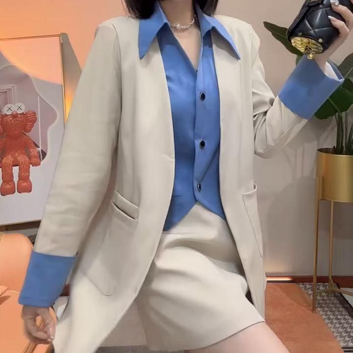 2025春夏新款时尚显瘦气质女士网红洋气两件套百搭款D7818