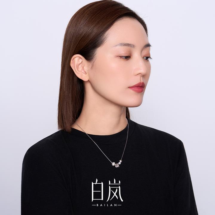 唐草珍珠项链百搭时尚轻奢坠链气质简约XL5786