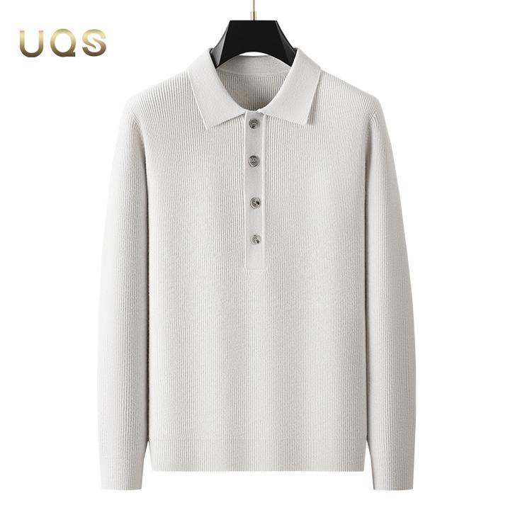 针织男士秋季POLO衫轻奢老钱风极简时尚休闲百搭上衣日常商务休闲