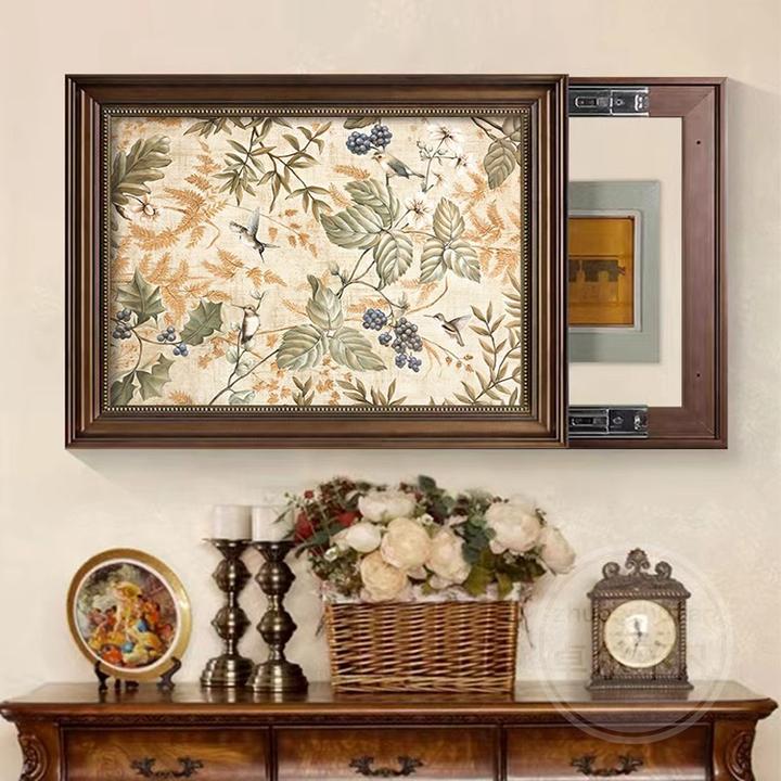 入户电表箱装饰画美式复古遮挡配电箱挂画2025新款免打孔高级感