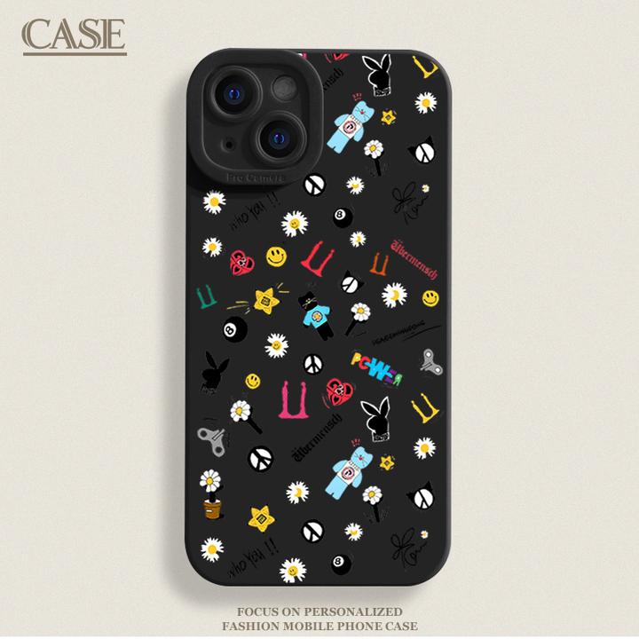 权志龙涂鸦适用iPhone16ProMax手机壳15苹果14软13瞳影12磨砂11xs