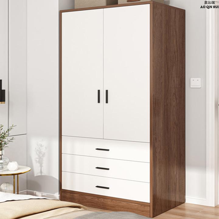 奥沁瑞衣柜家用卧室小户型简易衣柜收纳柜子房间木质出租房挂衣橱