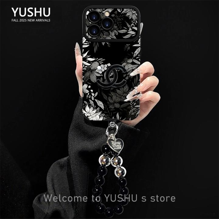 黑白花卉适用于苹果/华为/OPPO/VIVO/小米手机壳大视窗贴皮女款