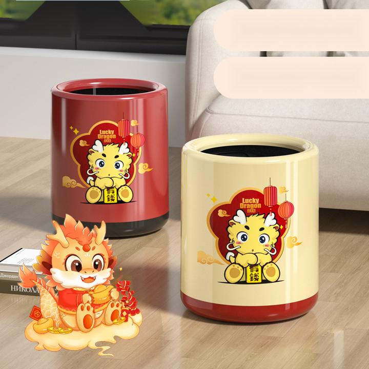 双层有盖垃圾桶创意卡通大容量家用客厅厨房卧室收纳桶可爱简约