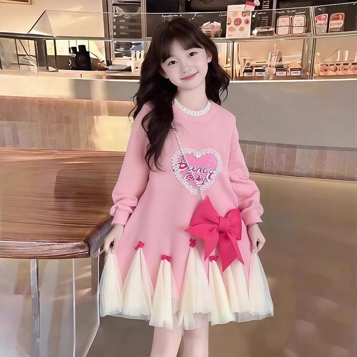女童连衣裙春秋季2025新款儿童洋气卫衣裙秋装女孩甜美长袖公主裙
