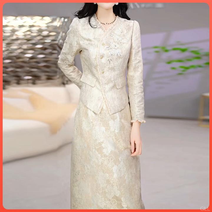 两件套裙套装连衣裙2025高级感轻奢新款爆款女春秋优雅时尚小香风