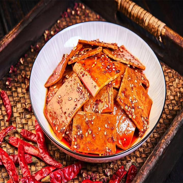 川渝手工牛皮豆干香辣麻辣藤椒孜然下酒下饭菜商用开袋即食250g
