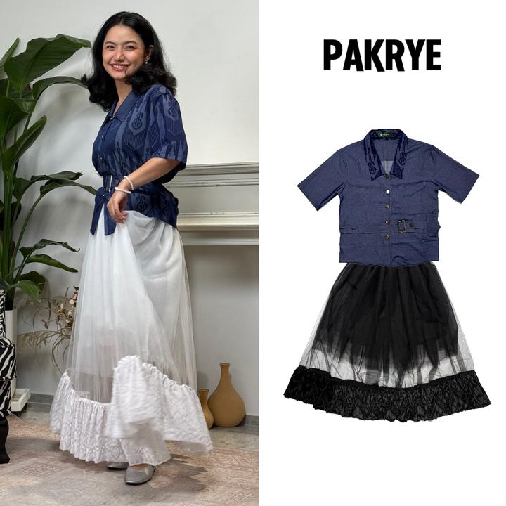 【PAKRYE】仙女风薄款长裙高腰松紧带半身裙沙滩加宽加大女装新款