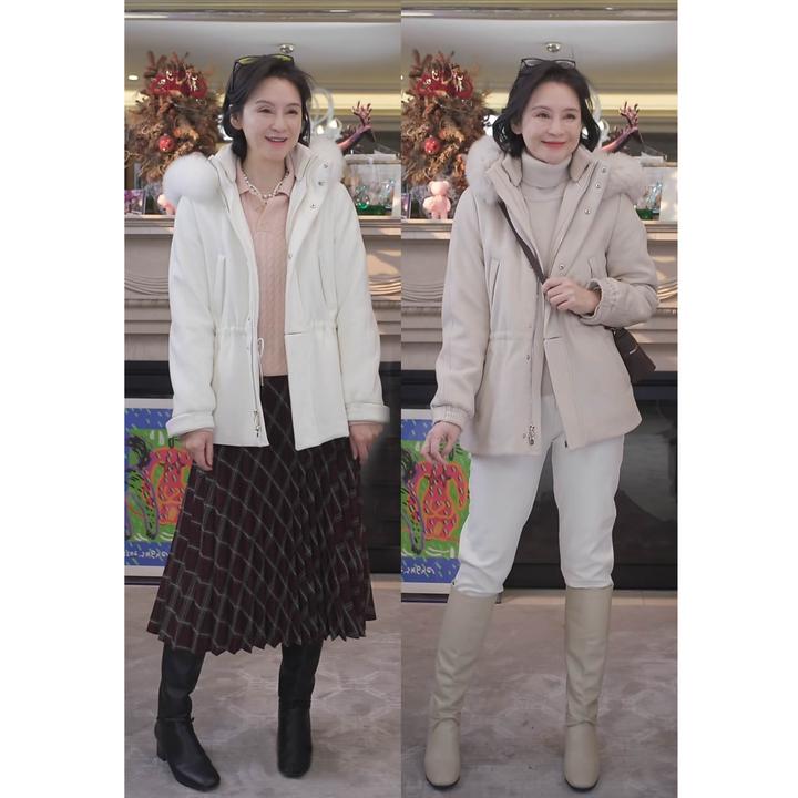 我是摩羯 二姐私服 90支羊毛羊绒腰部抽绳可拆卸狐狸毛领大衣