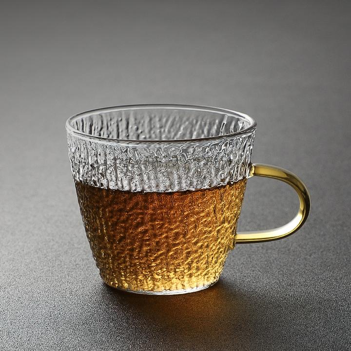 耐高温高硼硅透明玻璃喝茶带把小茶杯把杯茶道品茗杯杯子功夫茶具
