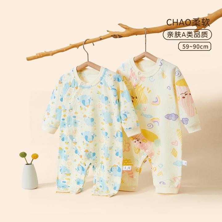 婴儿秋冬打底A类纯棉连体衣2025年款儿童衣服春秋哈衣新生儿爬服