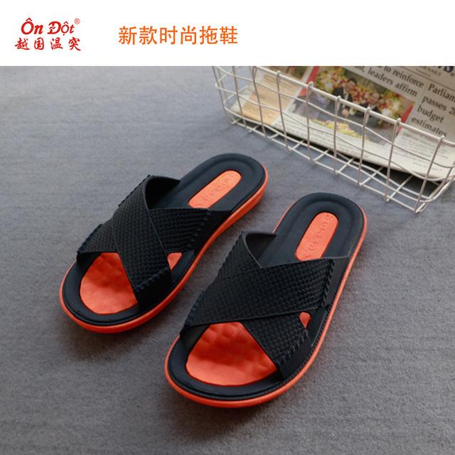 新款越南温突橡胶拖鞋家居户外休闲男士夏季耐磨防滑沙滩凉拖鞋