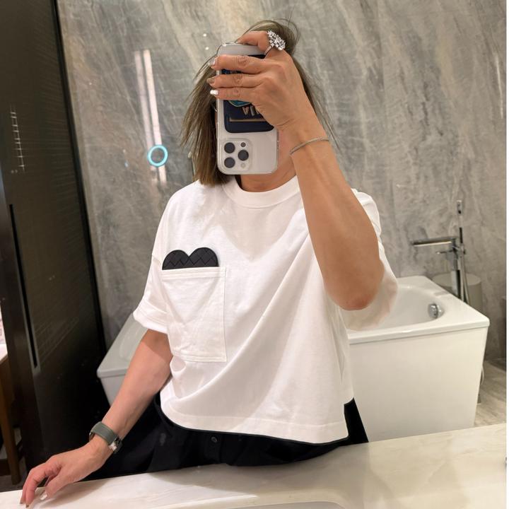 COCOLINDA  | 100%棉短款280g爱心T恤T3330