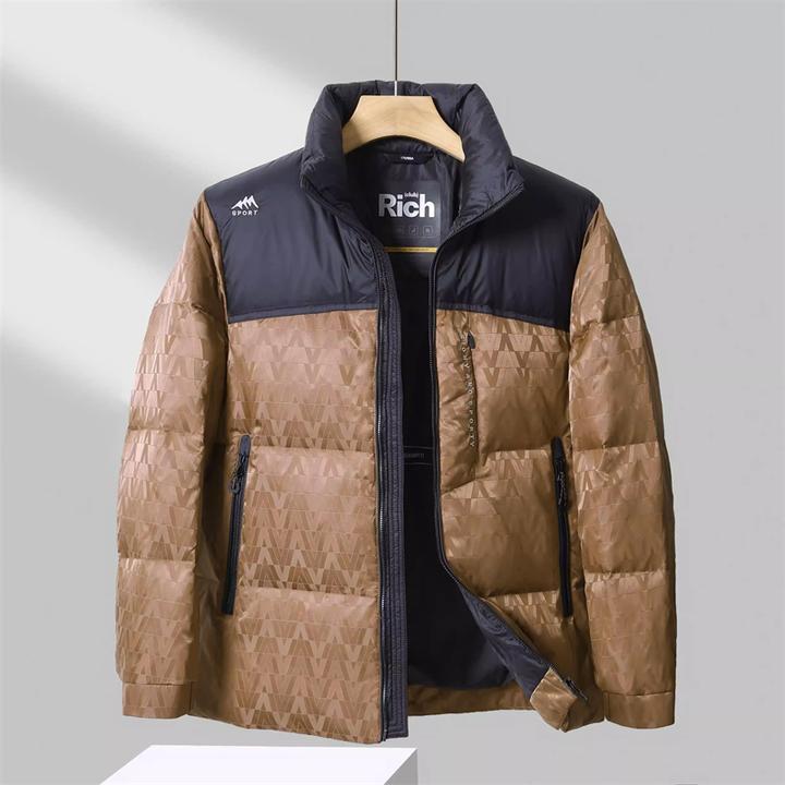 冬季立领85鸭绒外套面包服加厚保暖防风男士时尚休闲羽绒服S16581