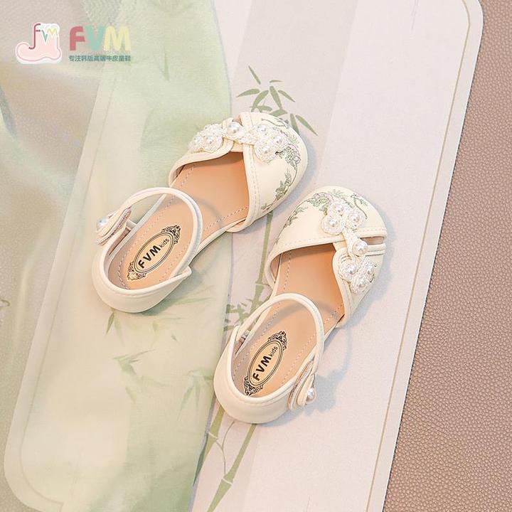 专柜品牌女童鞋子儿童包头公主凉鞋汉服2025新款夏季夏款女孩宝宝