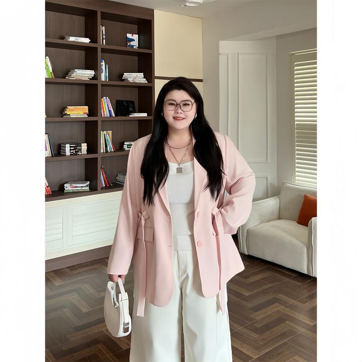 【断码捡漏】大码女装花契200斤设计师款御姐范休闲西装外套15394-X