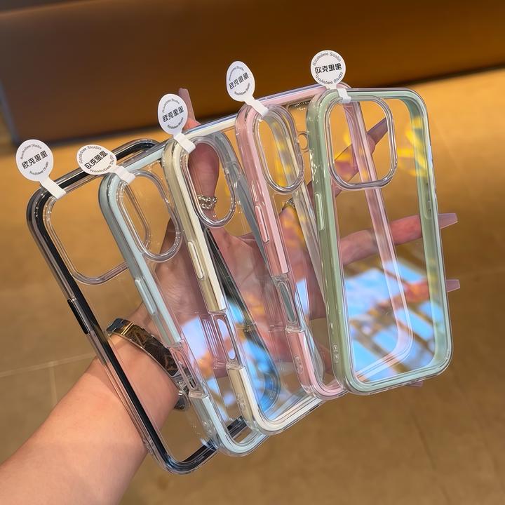 欧克里里ins炫彩三合一适用苹果16promax手机壳15/14纯色13/12/11