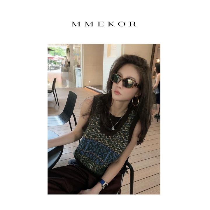 MMEKOR“杜松茉莉”马甲 2025新款秋款千金玛德琳百搭马夹 30508