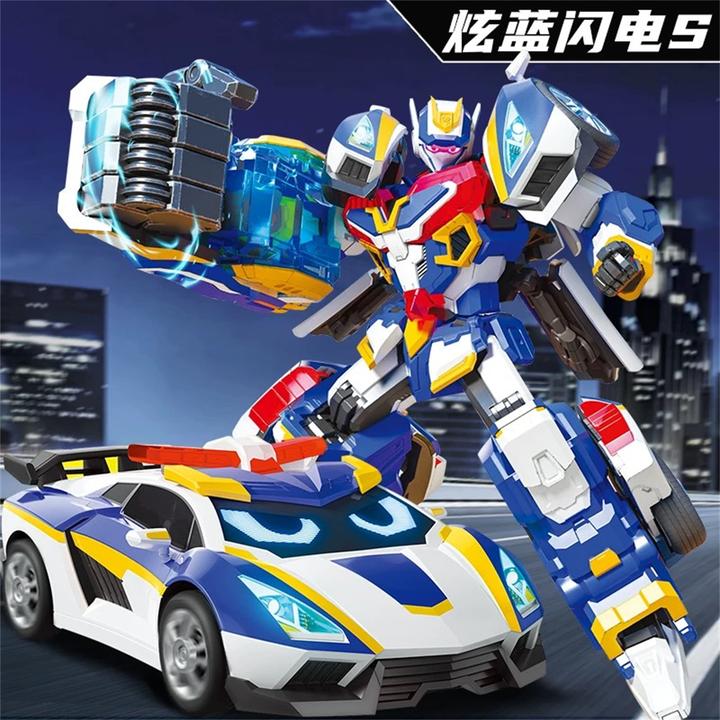 新-正版炫卡斗士2霹雳火影炫蓝闪电雷霆王汽车变形机器人玩具男孩