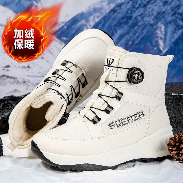 FUERZA通勤机能雪地靴飞力嘉冬季保暖加绒防滑户外马靴男女增高靴